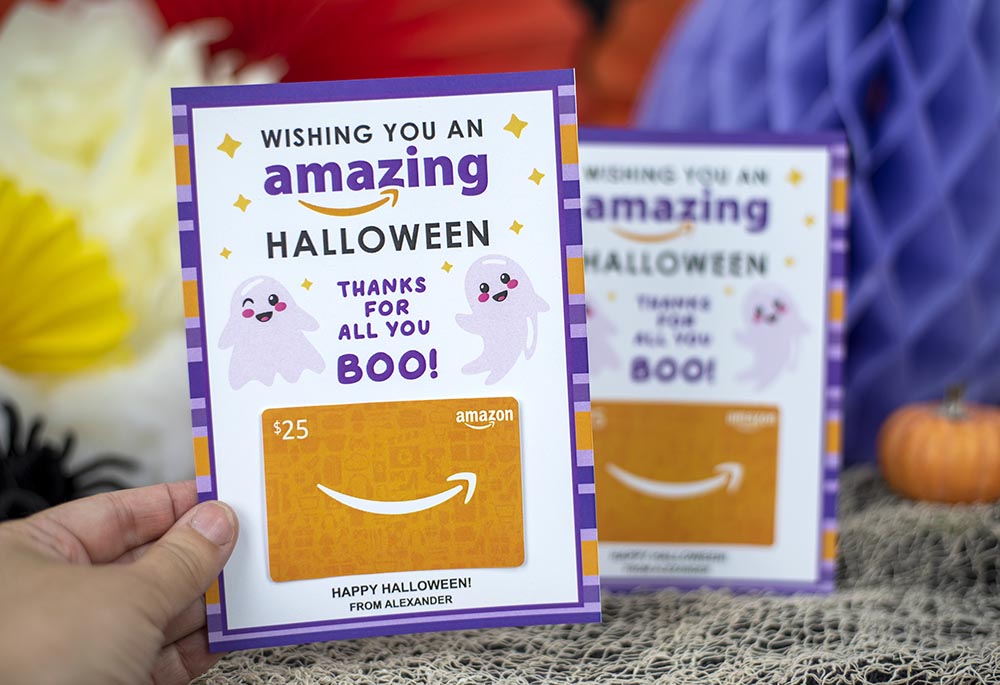 printable halloween gift card holder